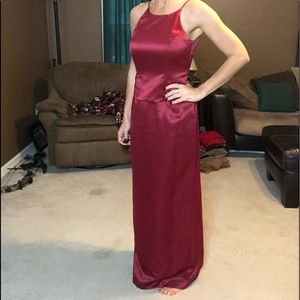 Elegant burgundy gown